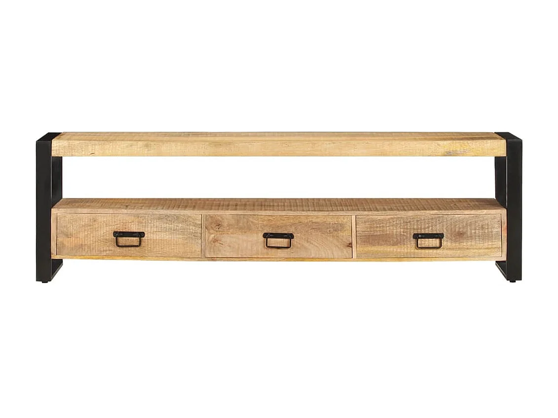 Meuble TV 150x30x45 cm Bois solide de manguier