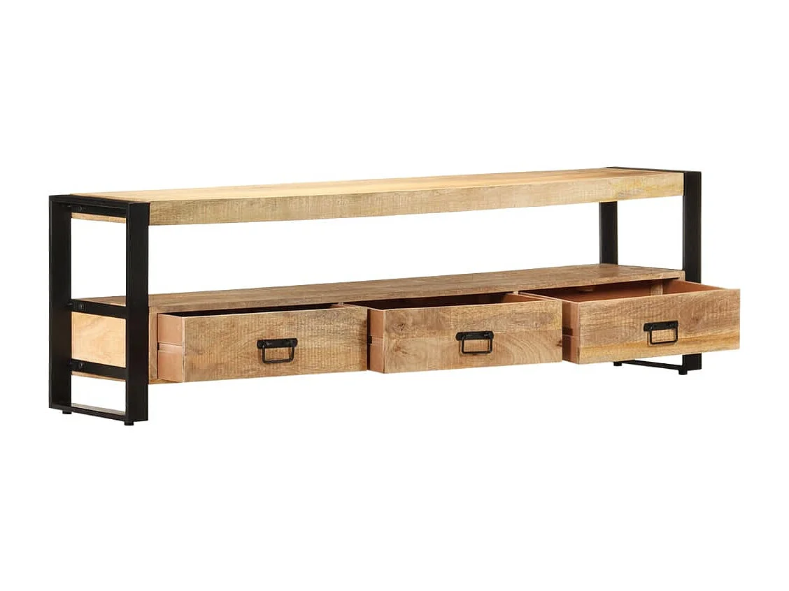 Meuble TV 150x30x45 cm Bois solide de manguier
