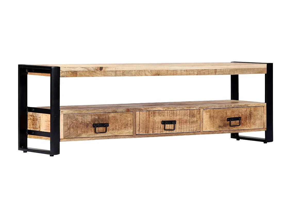 Meuble TV 150x30x45 cm Bois solide de manguier