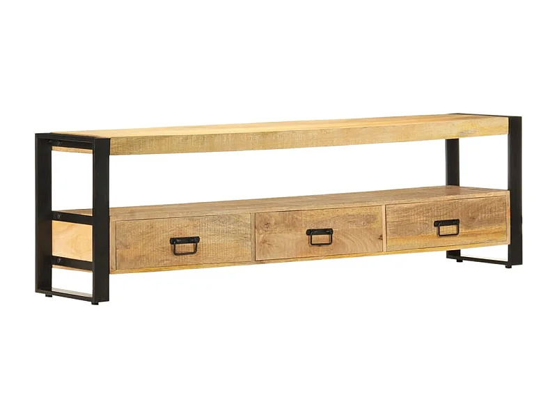 Meuble TV 150x30x45 cm Bois solide de manguier