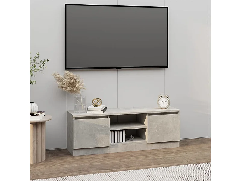Mobile TV con anta Grigio cemento 102x30x36 cm