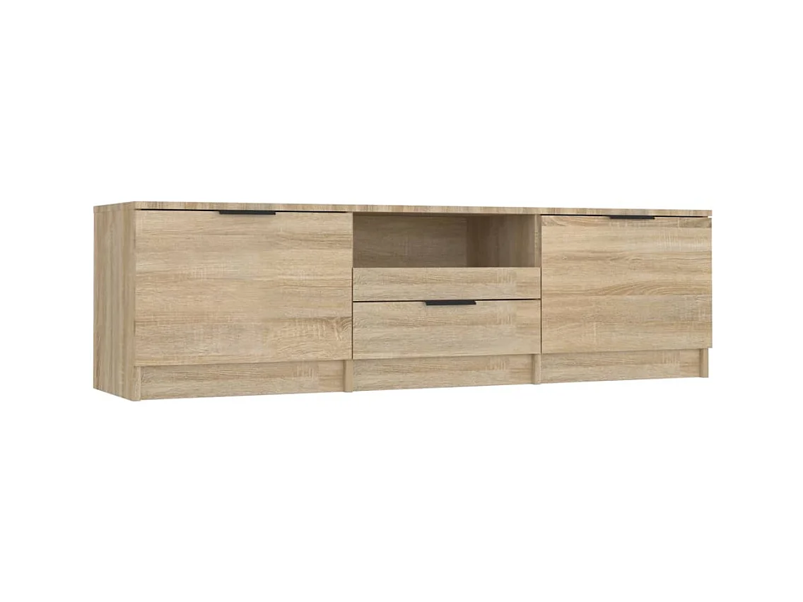 Meuble TV chêne sonoma 140x35x40 cm bois d'ingénierie
