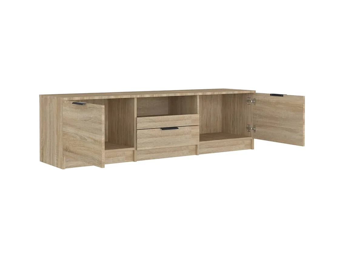 Meuble TV chêne sonoma 140x35x40 cm bois d'ingénierie