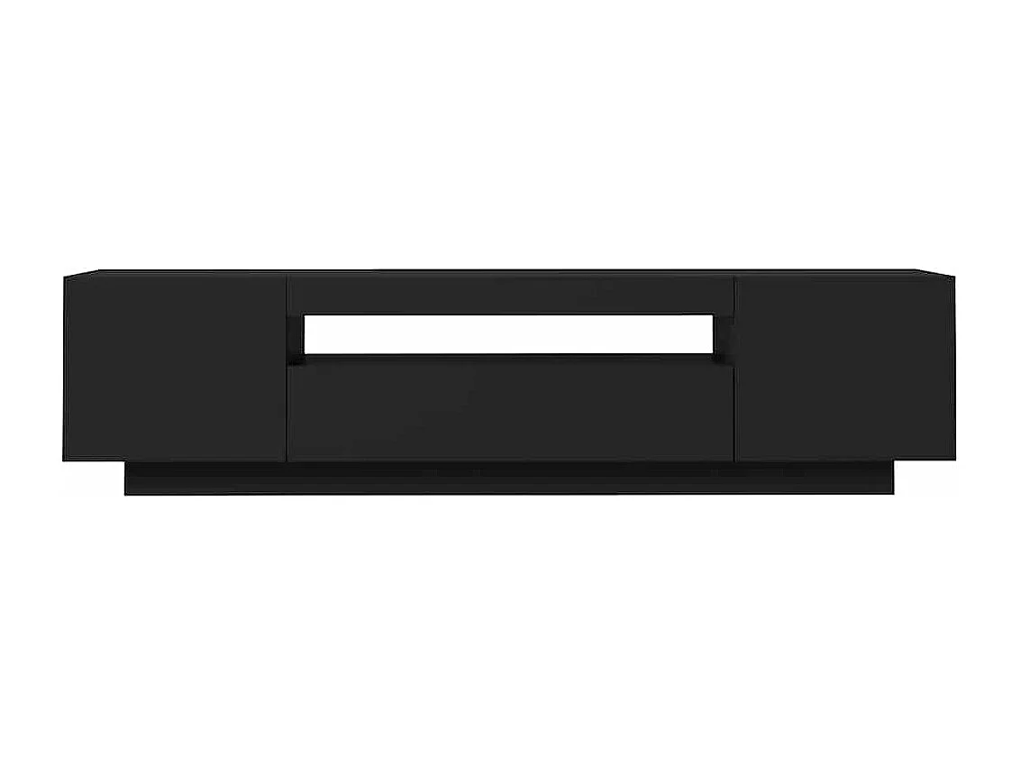 TV-Schrank mit LED-Beleuchtung schwarz 160x35x40 cm