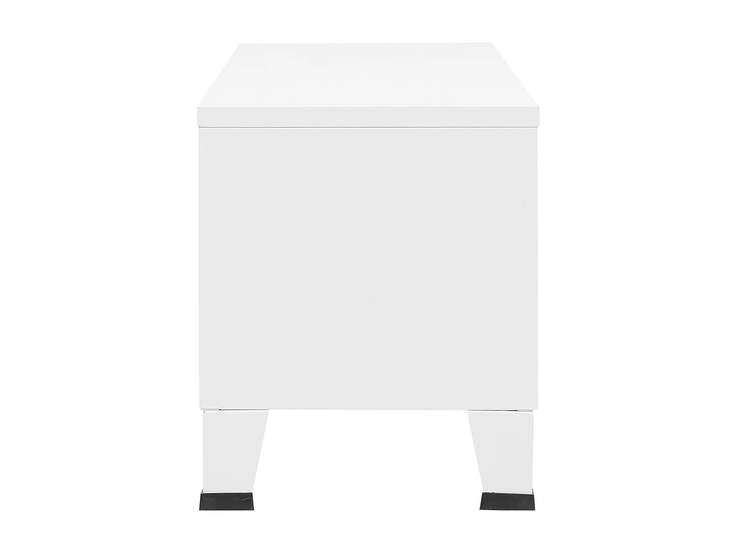 Mobile TV industriale Bianco 105x35x42 cm Metallo