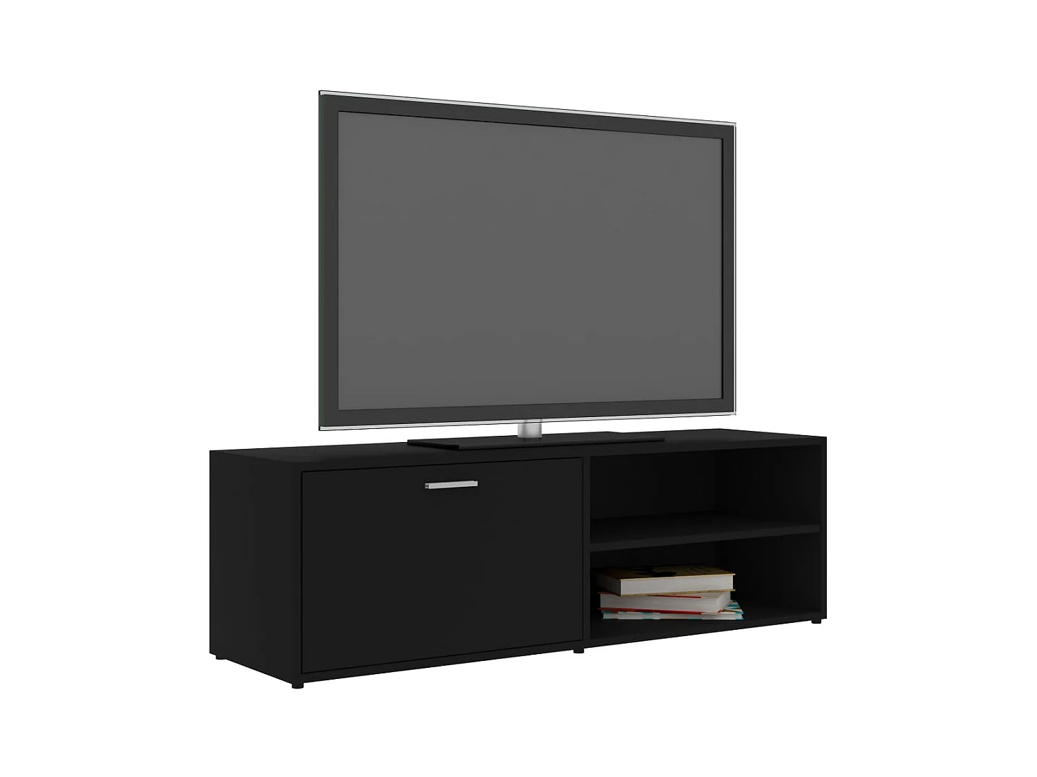 Meuble TV Noir 120x34x37 cm Bois d’ingénierie