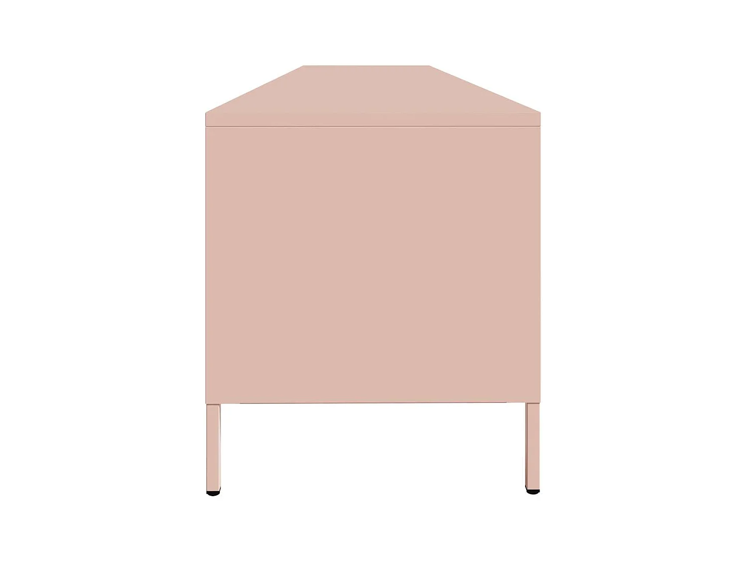 Meuble TV rose 202x39x43,5 cm acier laminé à froid