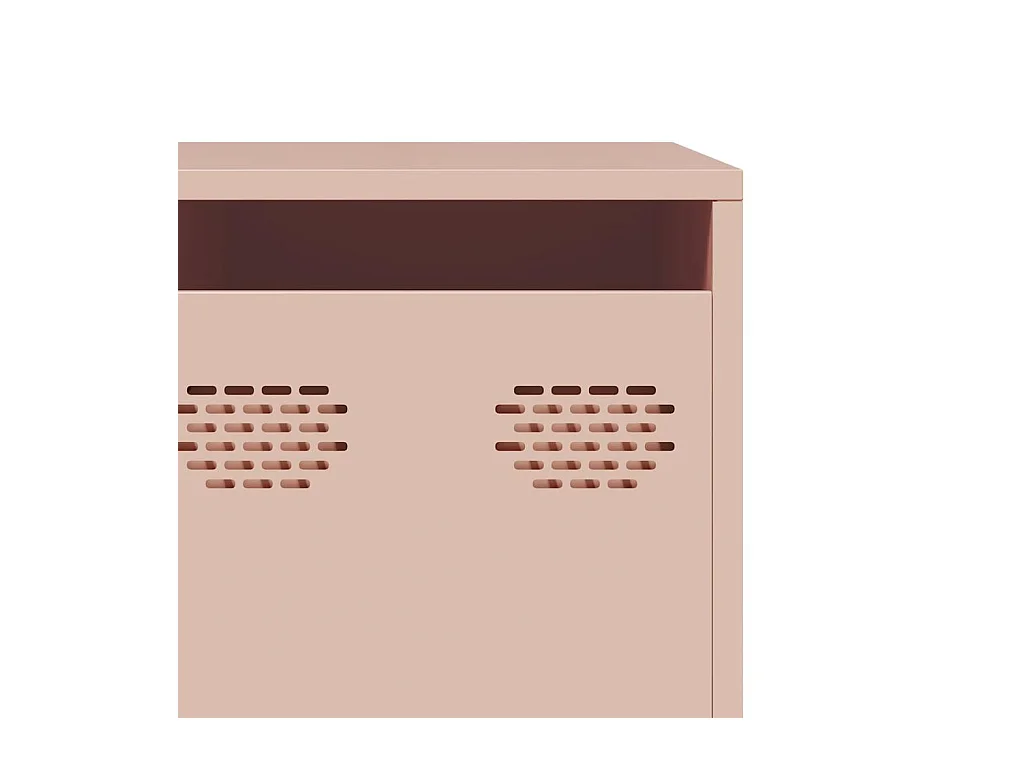 Meuble TV rose 202x39x43,5 cm acier laminé à froid