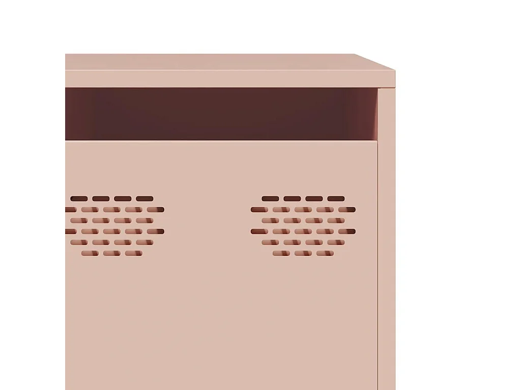 Mueble TV rosa 202x39x43,5 cm acero laminado en frío