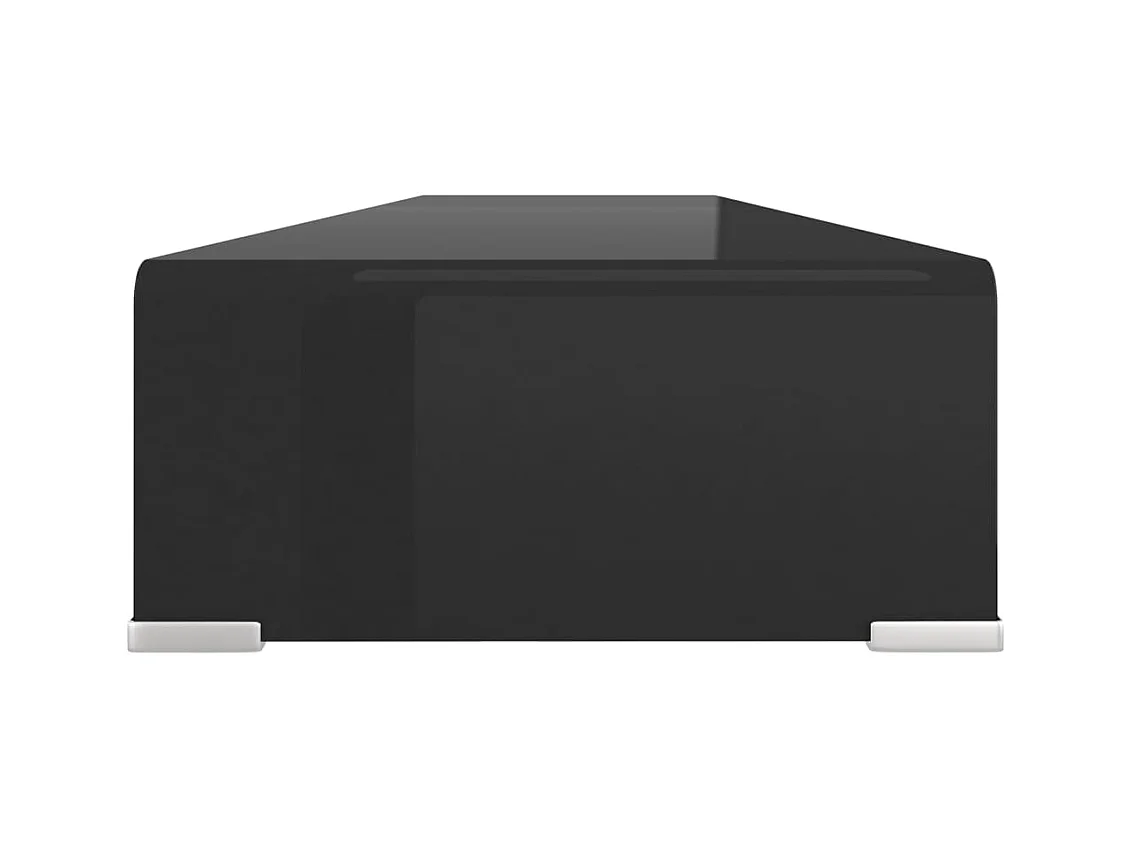 Meuble TV/support pour moniteur 120x30x13 cm verre noir