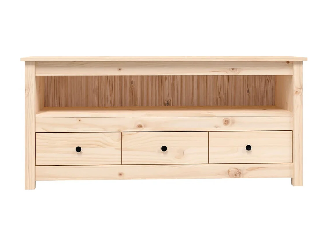 Mobile TV 114x35x52 cm Legno massello di pino