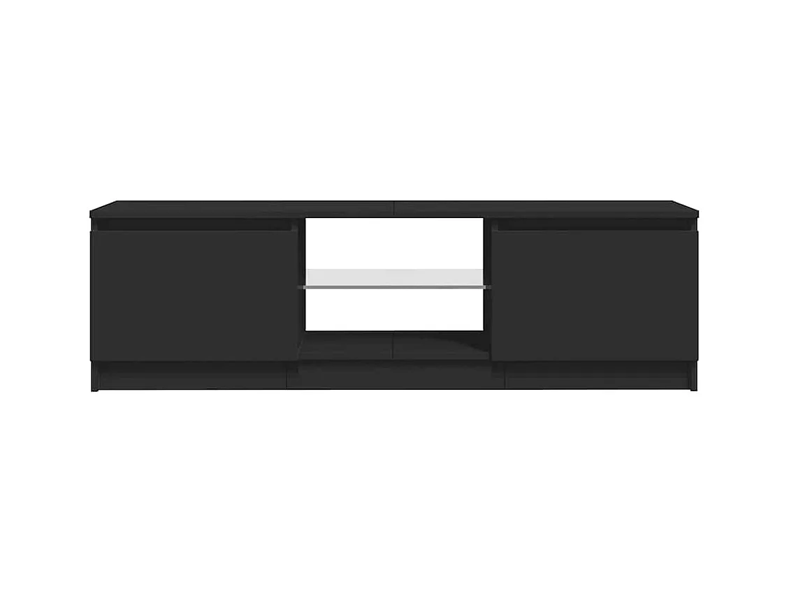 Meuble TV avec lumières LED Noir 120x30x36 cm