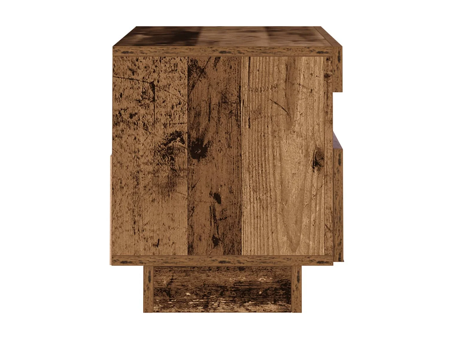 Meuble TV avec lumières LED vieux bois bois d'ingénierie