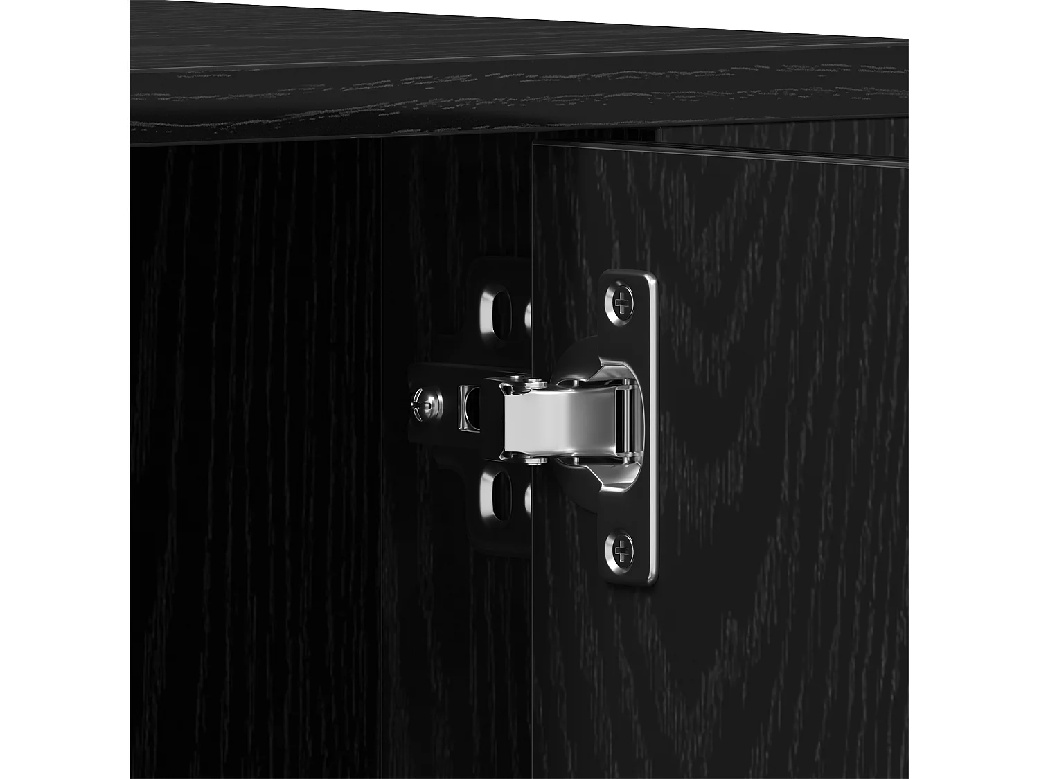 Meuble TV Noir Chêne 100x35x40 cm Bois d'ingénierie