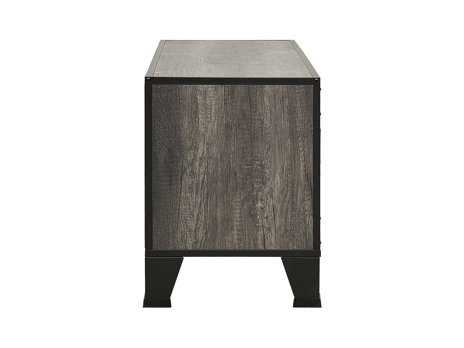 Mobile TV grigio 105x36x47 cm Metallo e MDF