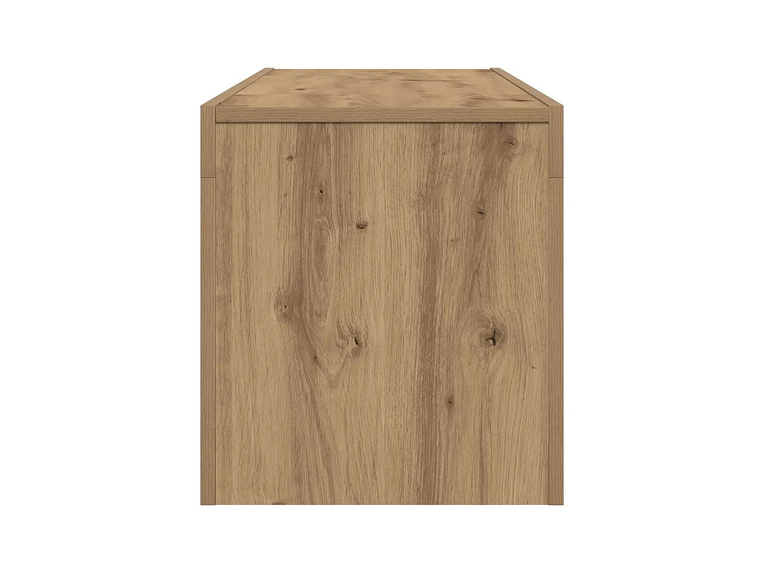 Meuble TV avec lumières LED chêne artisanal bois d'ingénierie