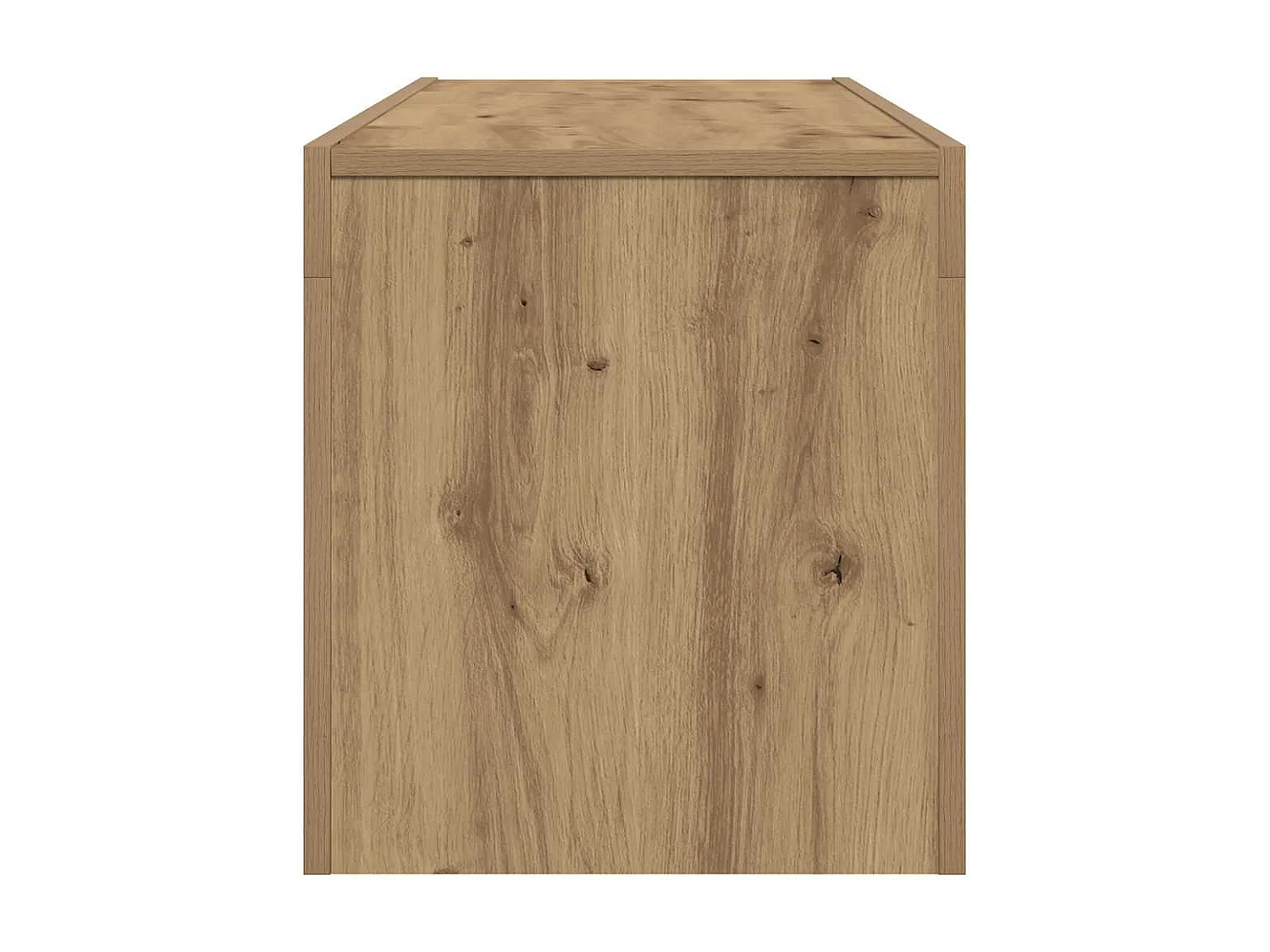 Meuble TV avec lumières LED chêne artisanal bois d'ingénierie