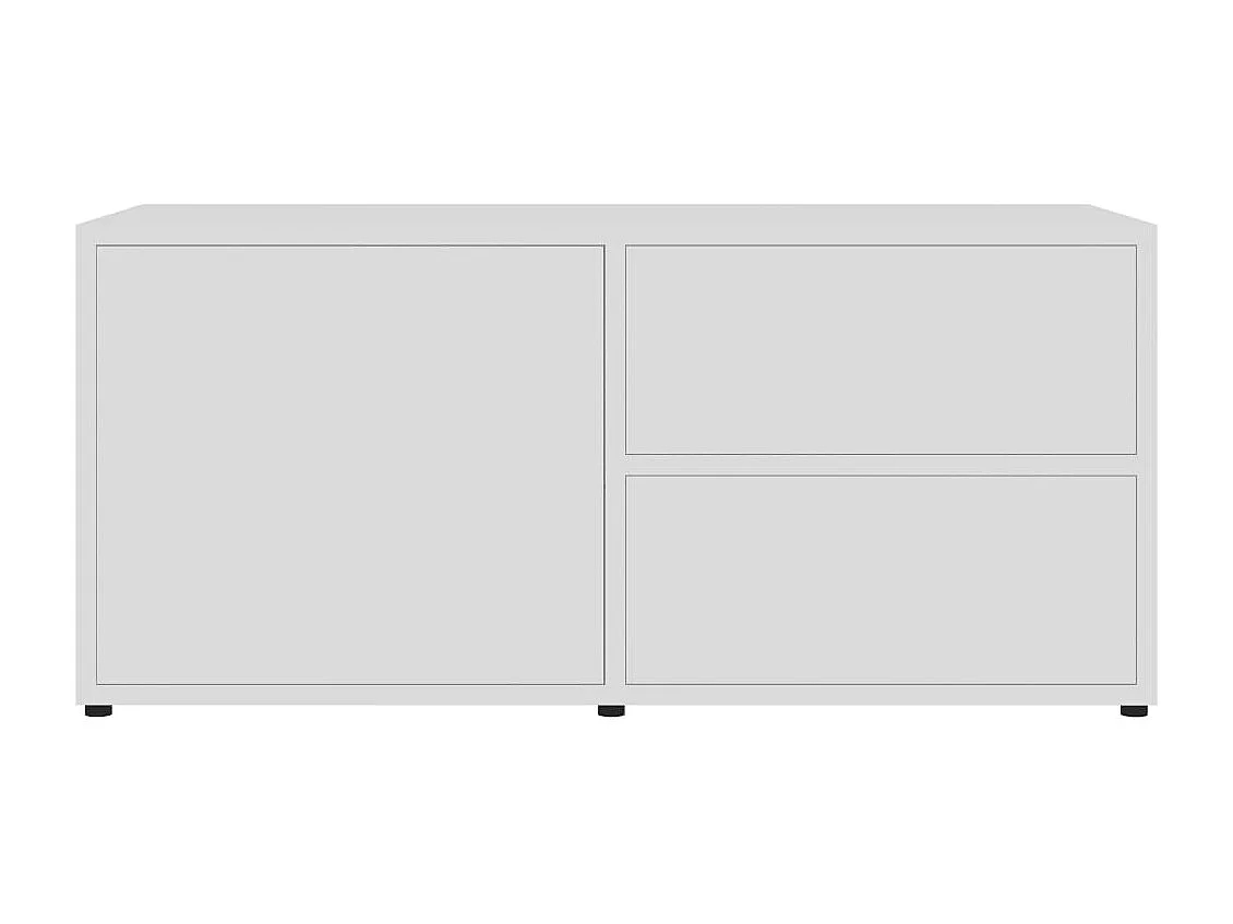 Meuble TV Blanc 80x34x36 cm Bois d'ingénierie