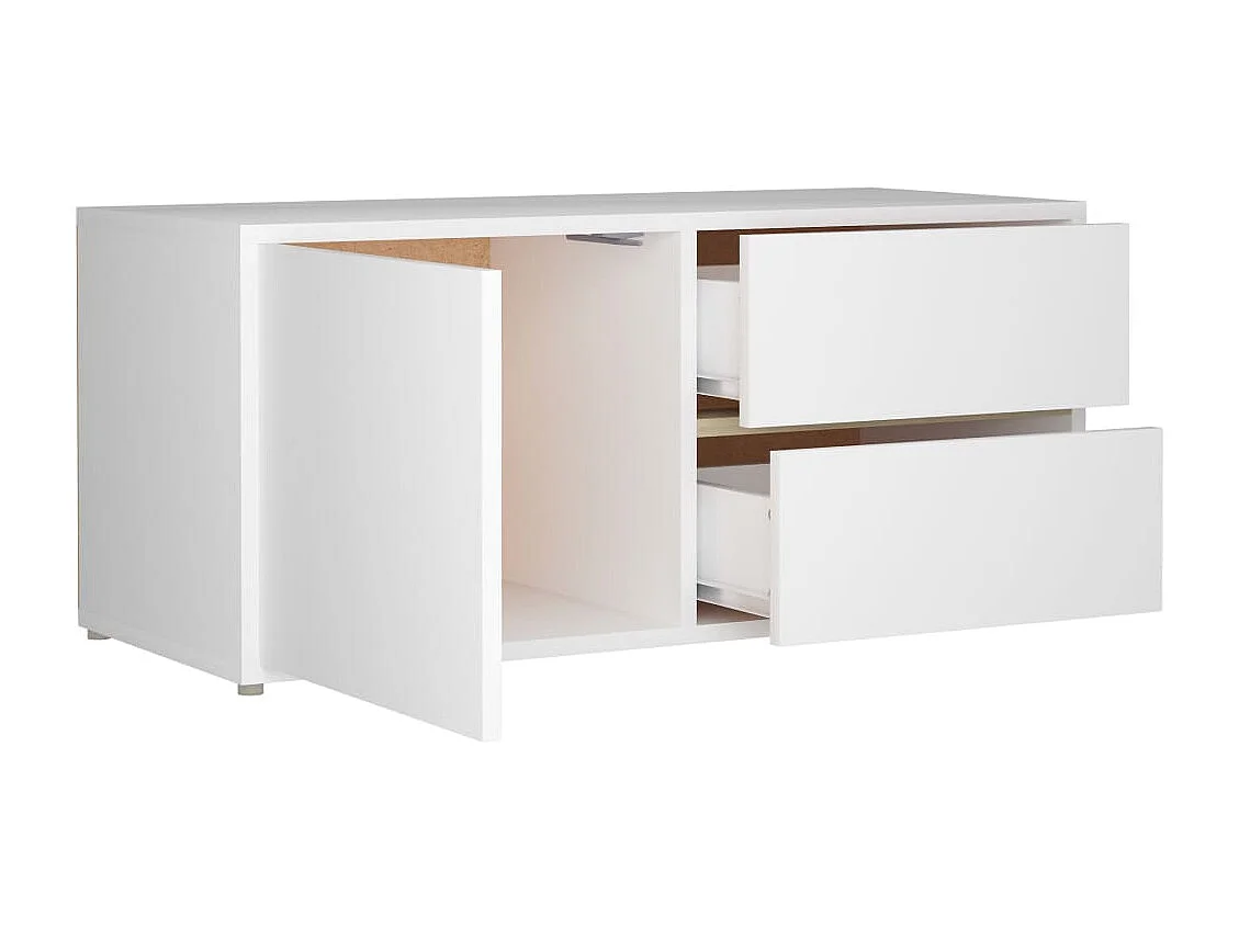 Mueble de TV blanco 80x34x36 cm Madera de ingeniería