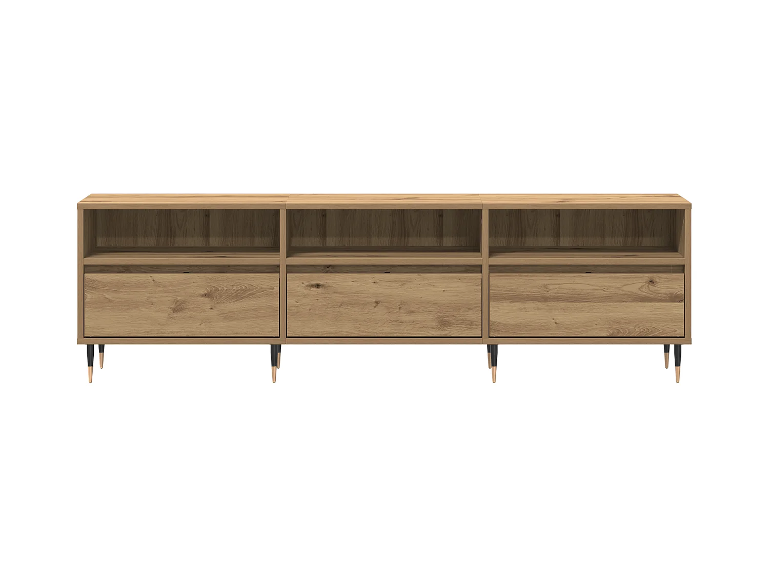 Mobile TV in rovere lavorato a mano 150x30x44,5 cm Legno ingegnerizzato