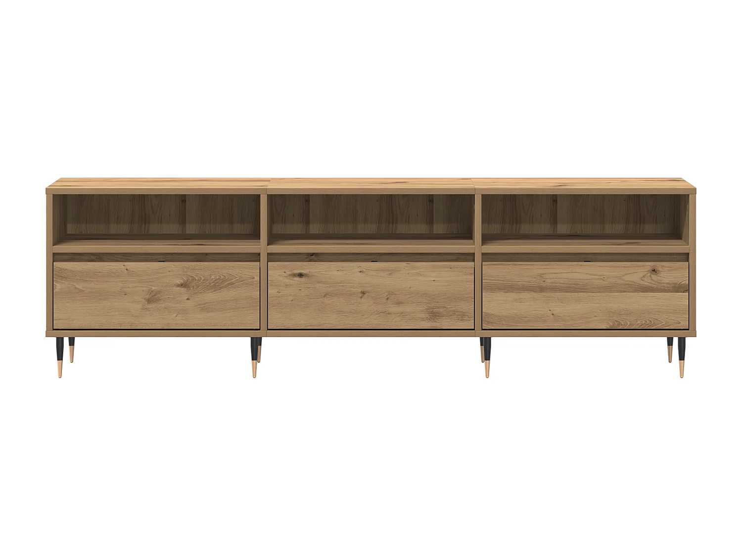 TV-meubel Handgemaakt eikenhout 150x30x44,5 cm Technisch hout