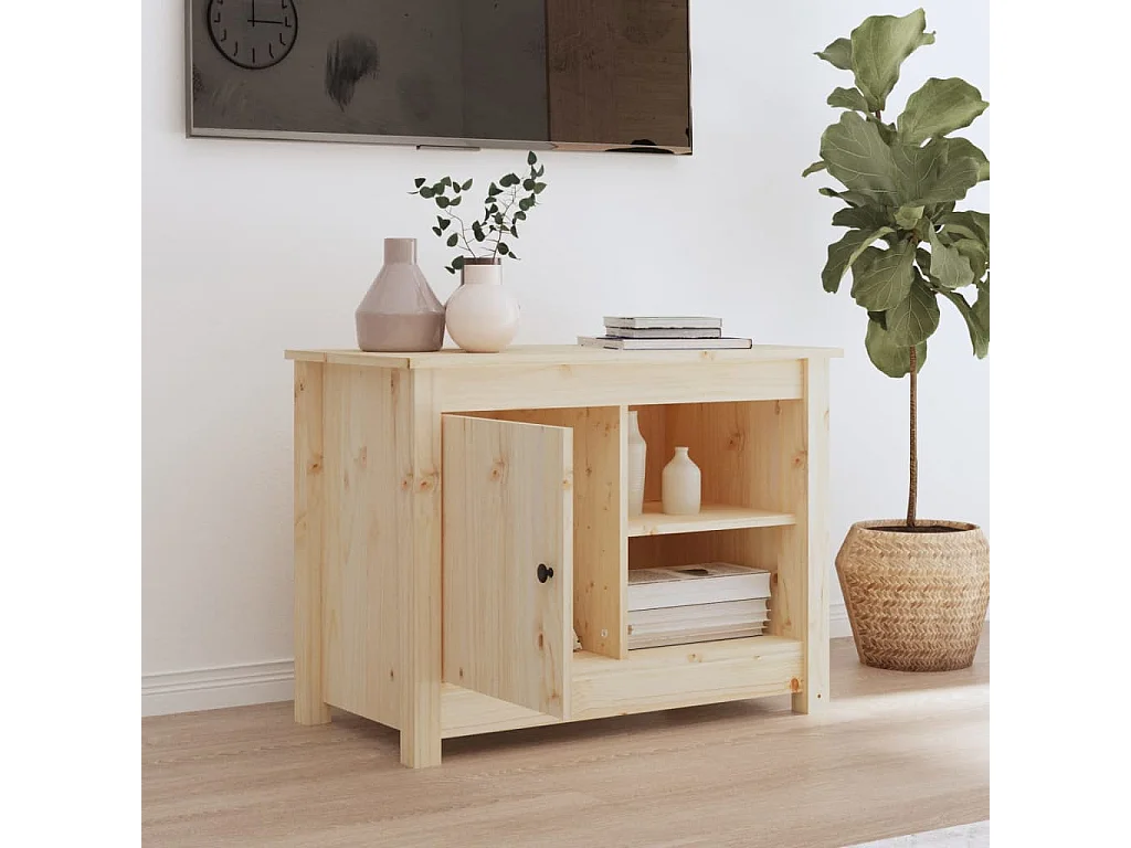 Mobile porta TV 70x36,5x52 cm Legno massello di pino