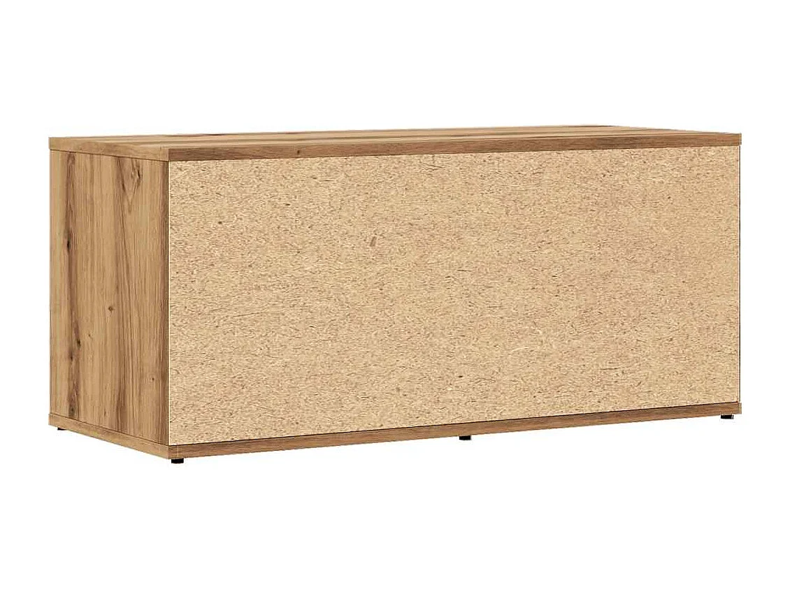 Meuble TV chêne artisanal 80x34x35,5 cm bois d'ingénierie