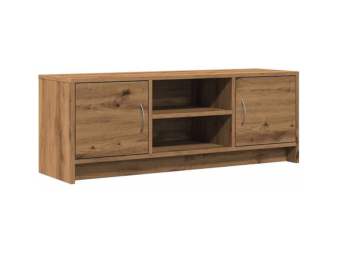 Meuble TV chêne artisanal 102x30x37,5 cm bois d'ingénierie