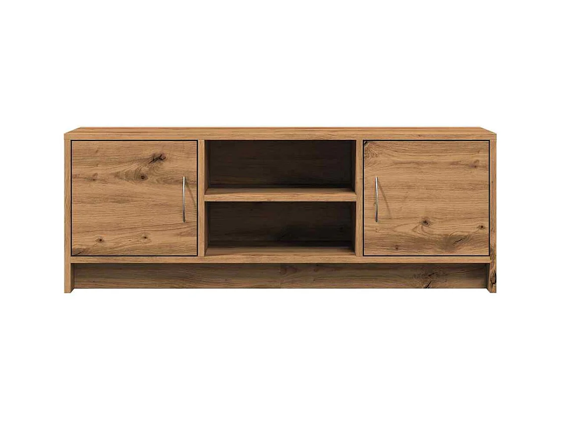 Meuble TV chêne artisanal 102x30x37,5 cm bois d'ingénierie