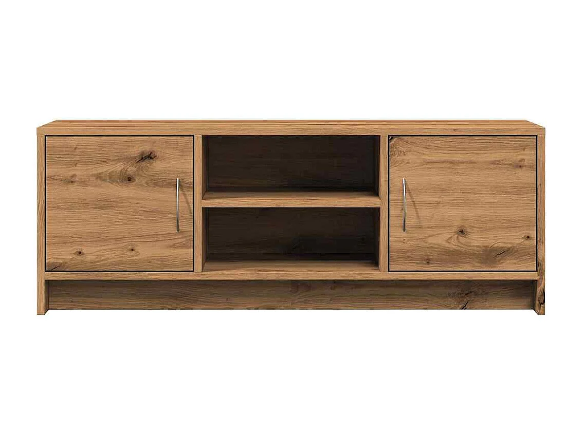 Meuble TV chêne artisanal 102x30x37,5 cm bois d'ingénierie