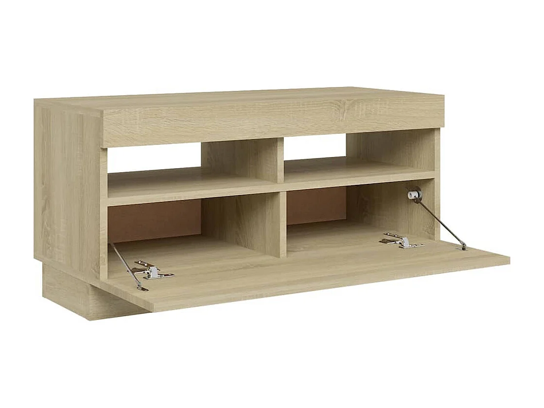 Mueble de TV con luces LED roble Sonoma 80x35x40 cm