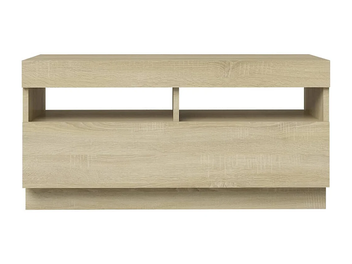 Mueble de TV con luces LED roble Sonoma 80x35x40 cm