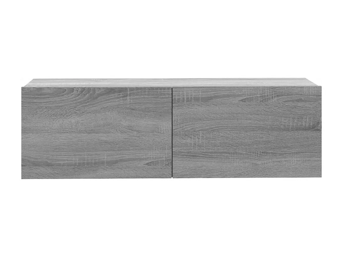 Mueble de TV de pared Sonoma gris 100x30x30 cm Madera de ingeniería