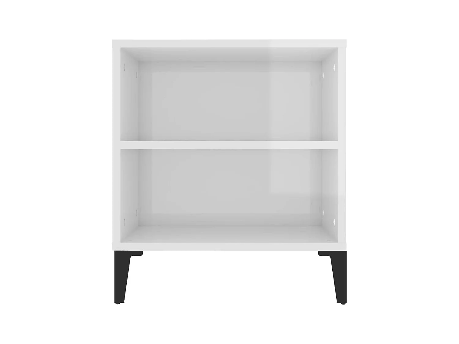 Meuble TV Blanc brillant 102x44,5x50 cm Bois d'ingénierie