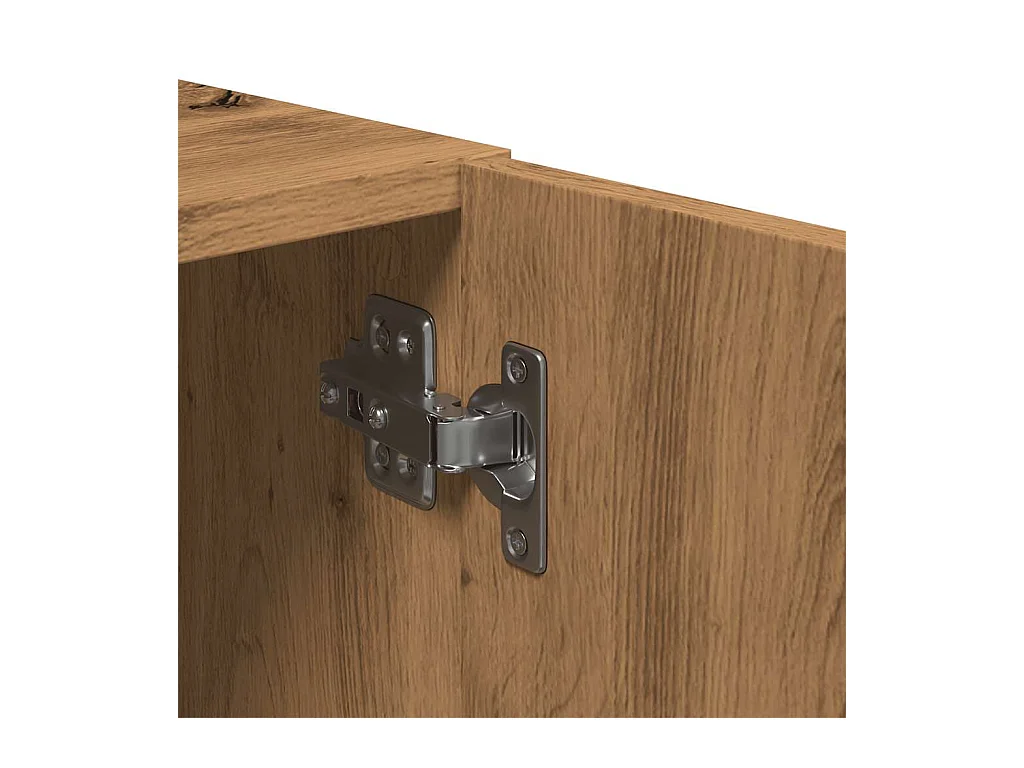 Meuble TV chêne artisanal 180x31,5x40 cm bois d'ingénierie