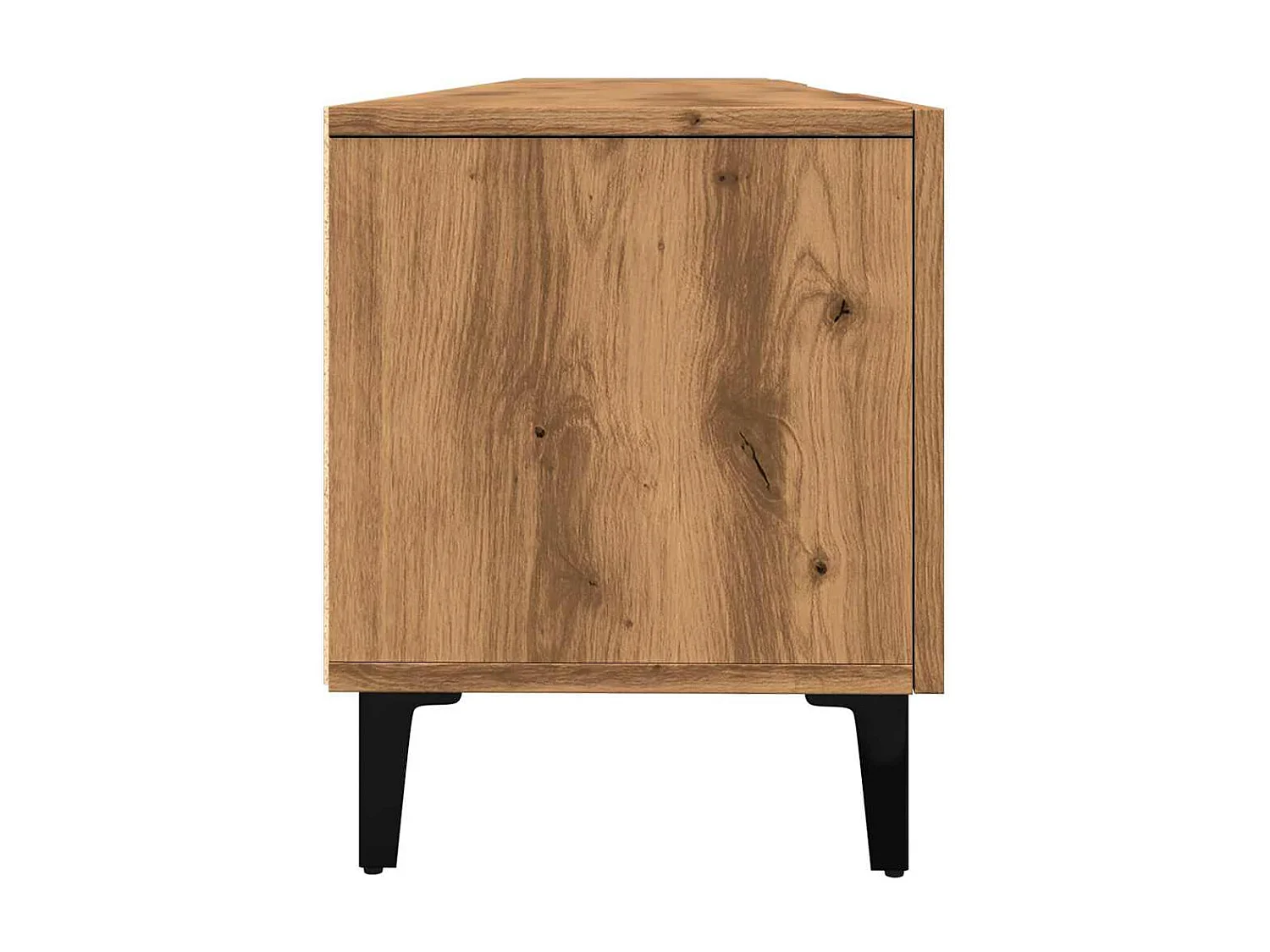 Meuble TV chêne artisanal 180x31,5x40 cm bois d'ingénierie