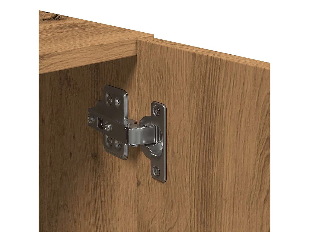 Meuble TV chêne artisanal 180x31,5x40 cm bois d'ingénierie