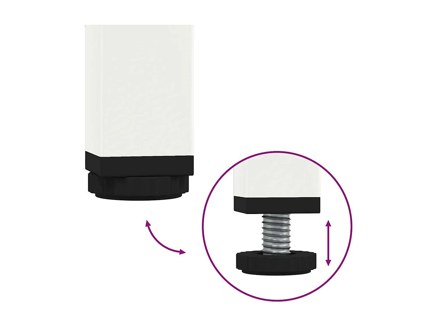 Table basse blanc 101,5x50x43,5 cm acier laminé à froid