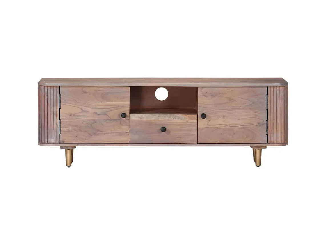 Meuble TV 118x30x40 cm Bois d'acacia massif