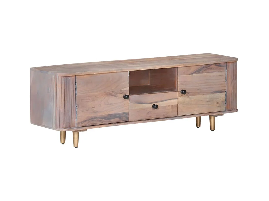 Meuble TV 118x30x40 cm Bois d'acacia massif