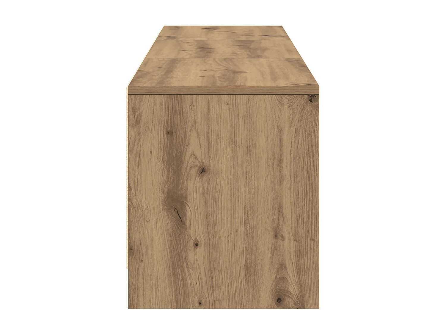 Meuble TV avec LED en chêne artisanal 165x34x40 cm en bois d'ingénierie