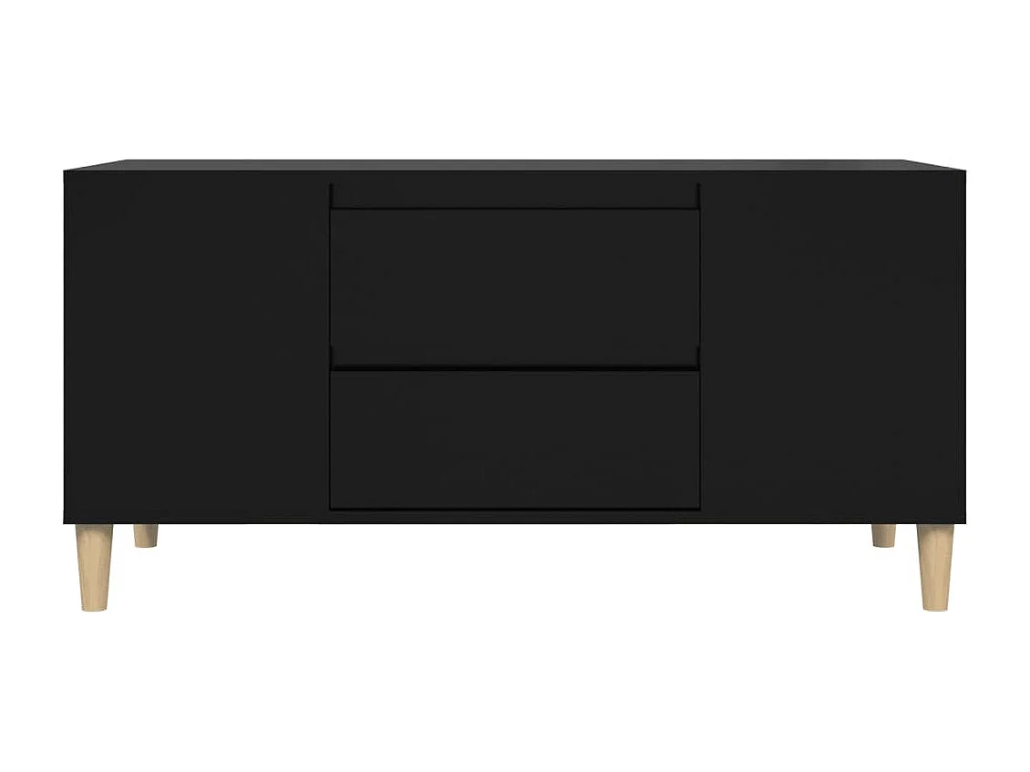 Meuble TV Noir 102x44,5x50 cm Bois d'ingénierie