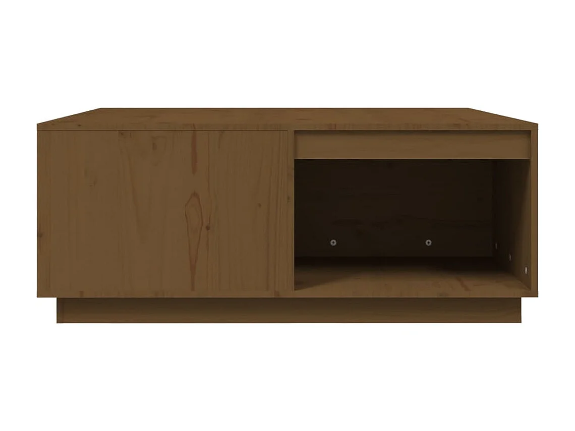 Mesa de centro marrón miel 100x101x40,5 cm Madera maciza de pino