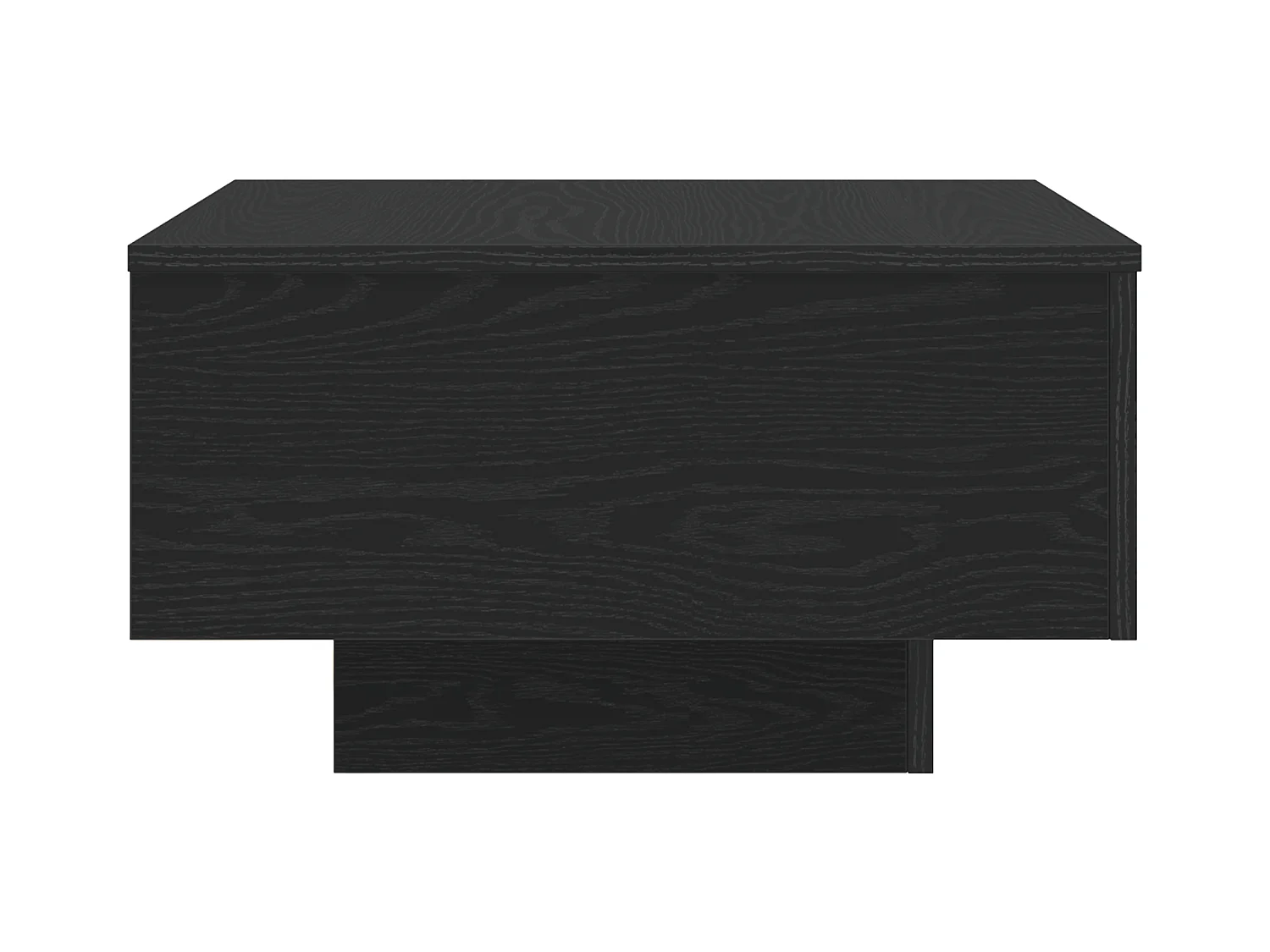 Table basse avec lumières LED Chêne noir 55x55x31 cm