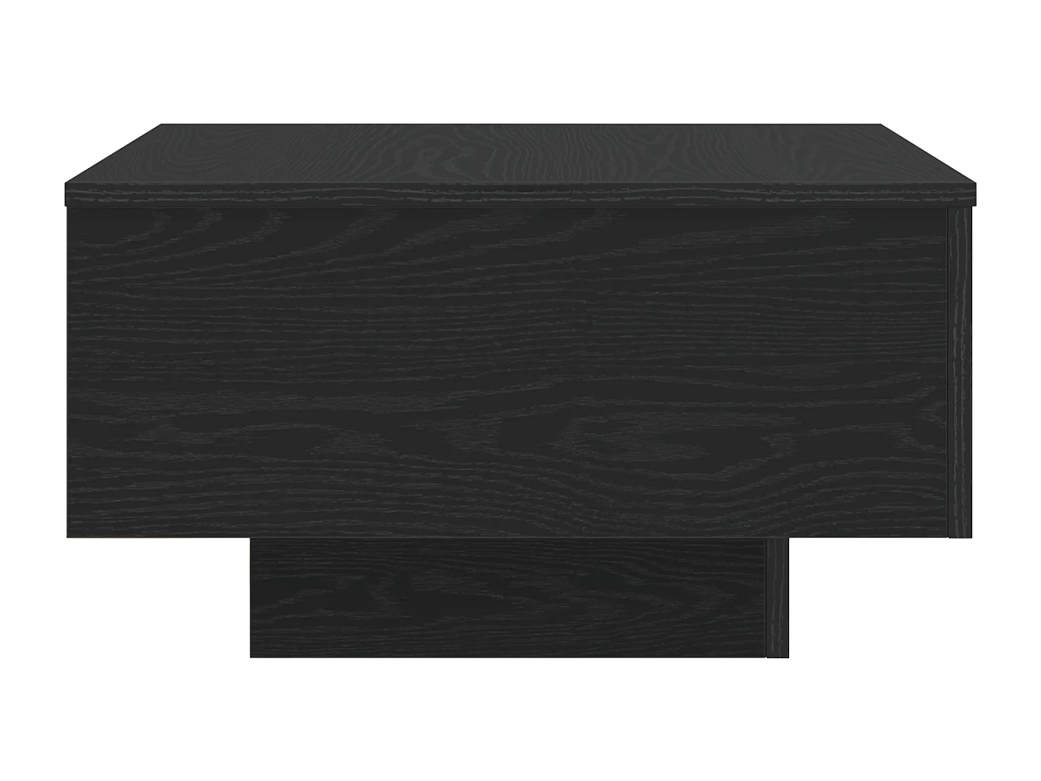 Table basse avec lumières LED Chêne noir 55x55x31 cm