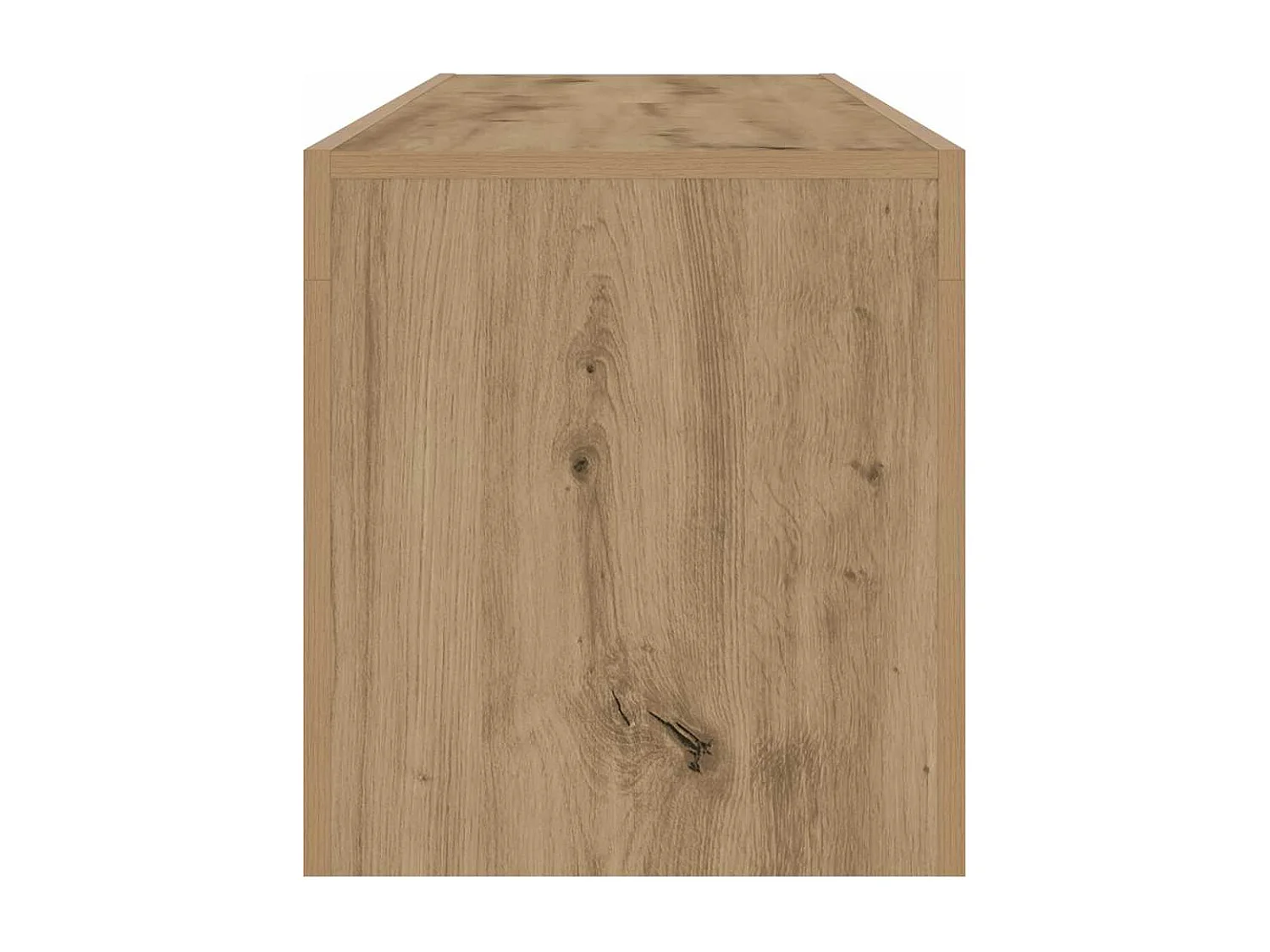 Meuble TV avec lumières LED chêne artisanal bois d'ingénierie