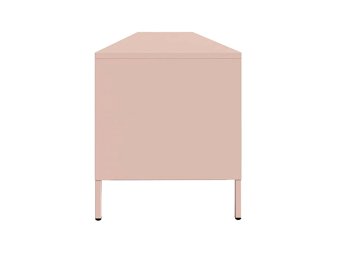 Mobile porta TV rosa 202x39x43,5 cm in acciaio laminato a freddo