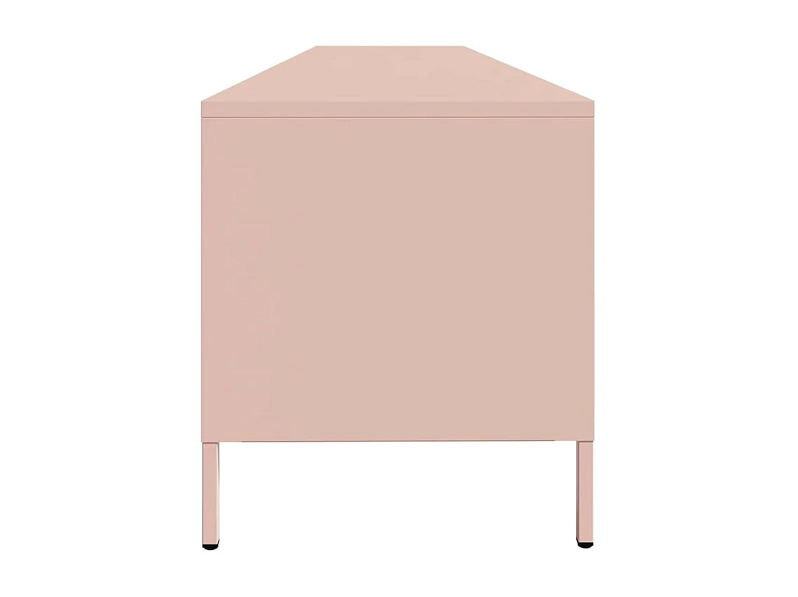 Mueble TV rosa 202x39x43,5 cm acero laminado en frío