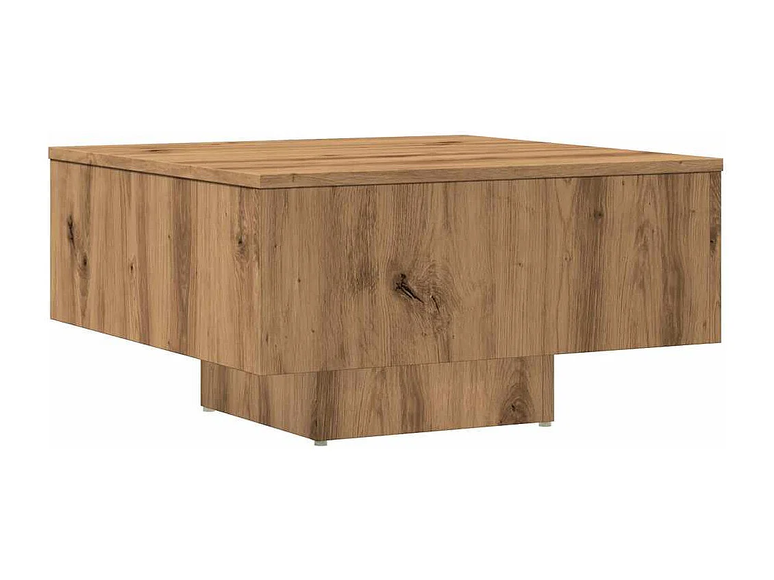 Handgefertigter Couchtisch aus Eiche 60x60x31,5 cm Holzwerkstoff