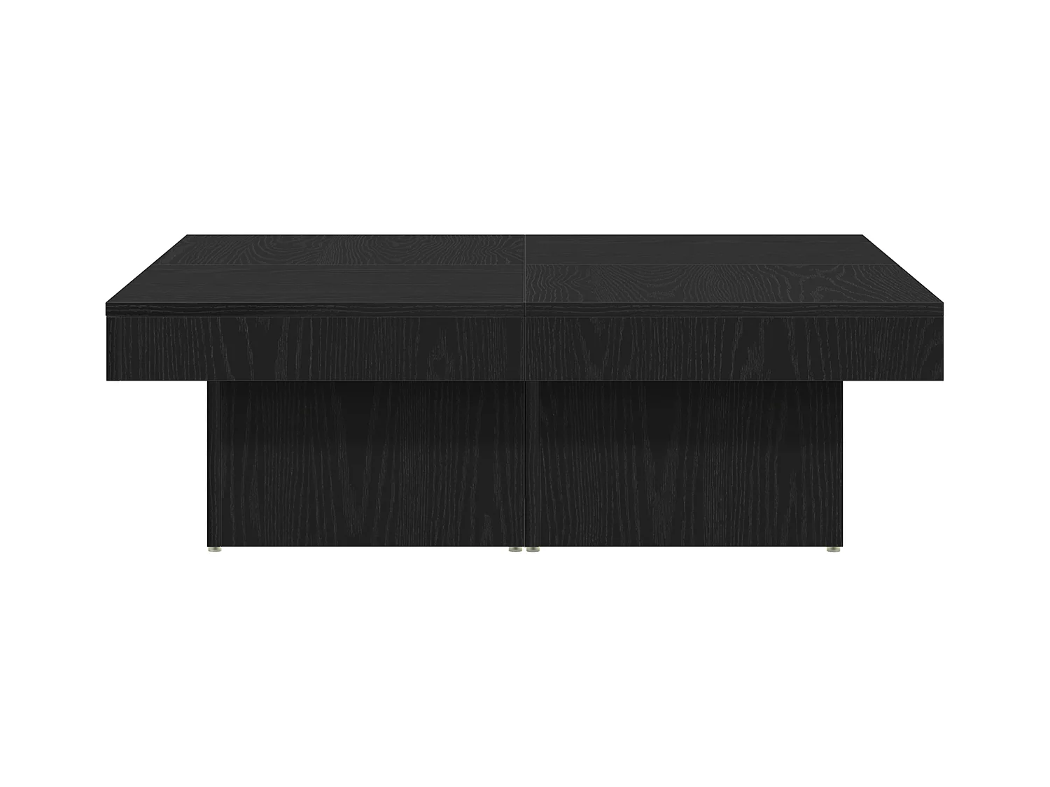 Table basse en chêne noir 90x90x28 cm en bois d'ingénierie